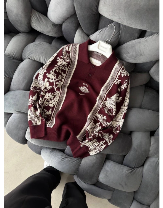 TRİKO PARİS TRAVİS HIRKA BORDO