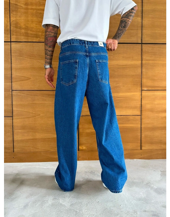ULTRA BAGGY KALIP YIKAMALI JEAN MAVİ