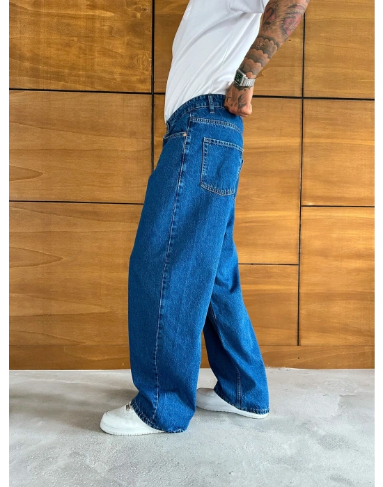ULTRA BAGGY KALIP YIKAMALI JEAN MAVİ