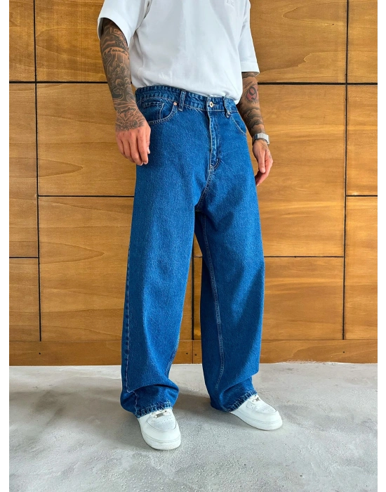 ULTRA BAGGY KALIP YIKAMALI JEAN MAVİ
