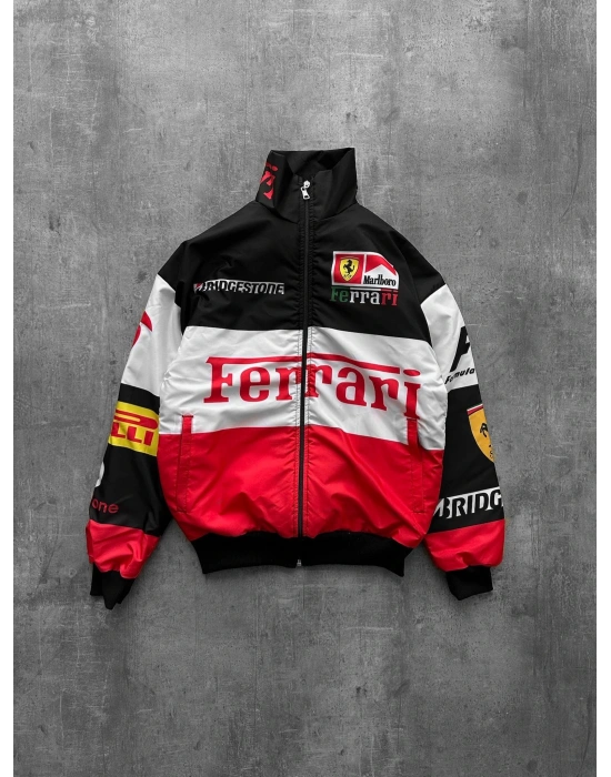 VİNTAGE ASTARLI BOMBER CEKET BEYAZ