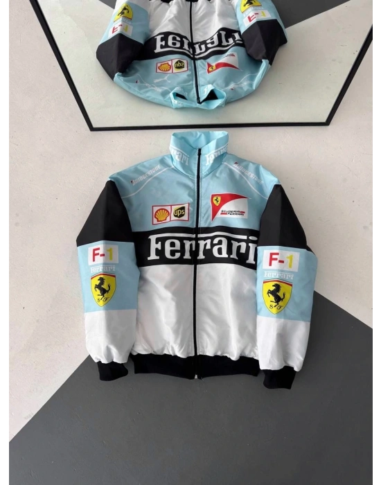 VİNTAGE ASTARLI BOMBER CEKET MAVİ