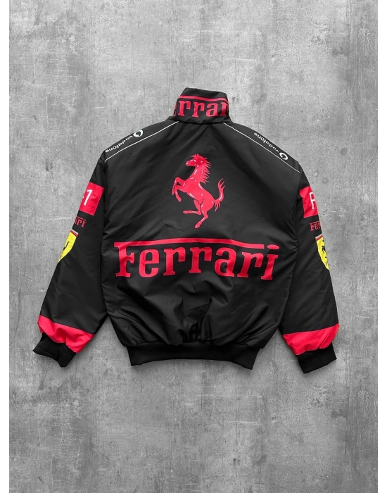 VİNTAGE ASTARLI BOMBER CEKET SİYAH