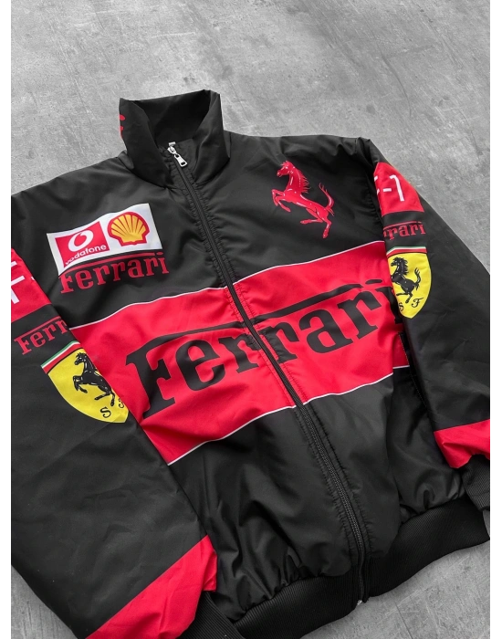 VİNTAGE ASTARLI BOMBER CEKET SİYAH