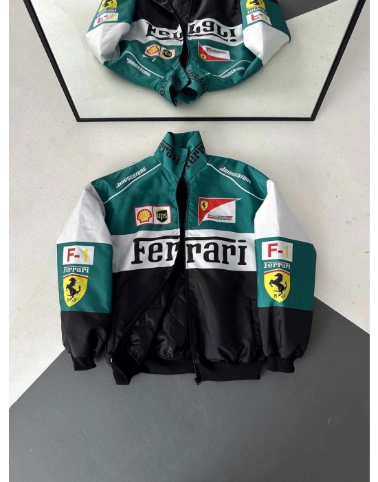 VİNTAGE ASTARLI BOMBER CEKET YEŞİL