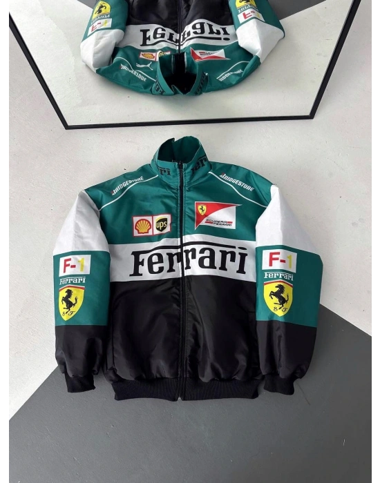 VİNTAGE ASTARLI BOMBER CEKET YEŞİL