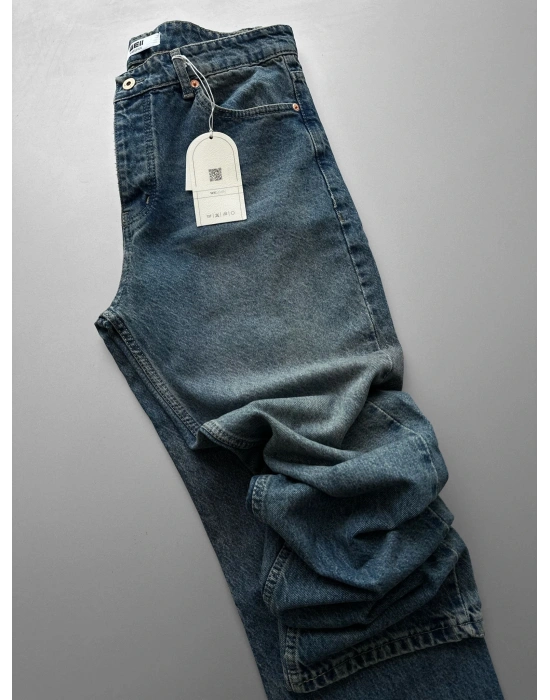 WE11 KOT BAGGY PANTOLON MAVİ