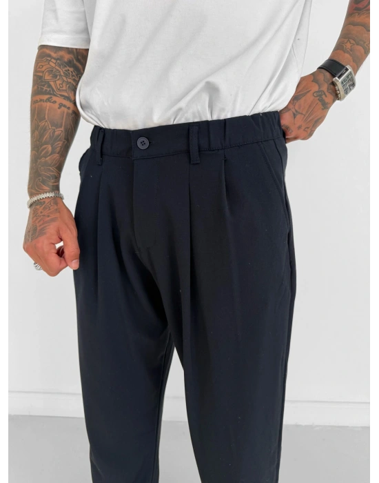 WE11 KUMAŞ BAGGY PILELI PANTOLON MAVİ