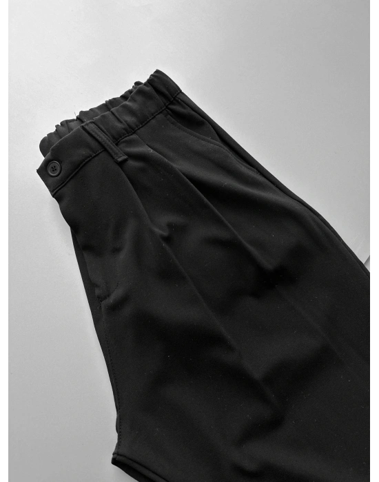 WE11 KUMAŞ BAGGY PILELI PANTOLON SİYAH