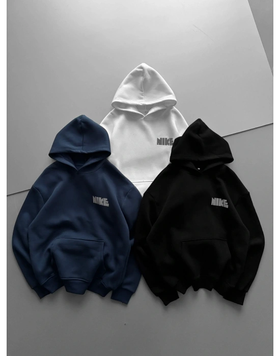 ÖZEL SERİ NK REFLEKTÖRLÜ OVERSİZE KAPÜŞONLU SWEAT SİYAH