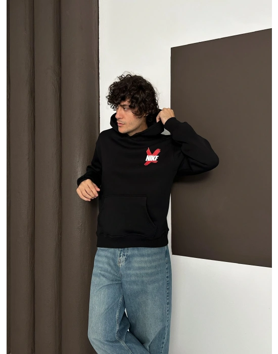 X ÖZEL SERİ NK OVERSİZE KAPÜŞONLU SWEAT SİYAH