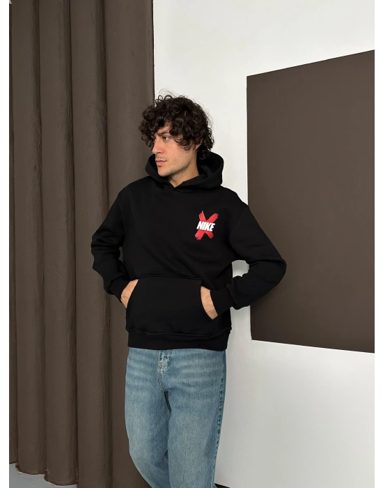 X ÖZEL SERİ NK OVERSİZE KAPÜŞONLU SWEAT SİYAH