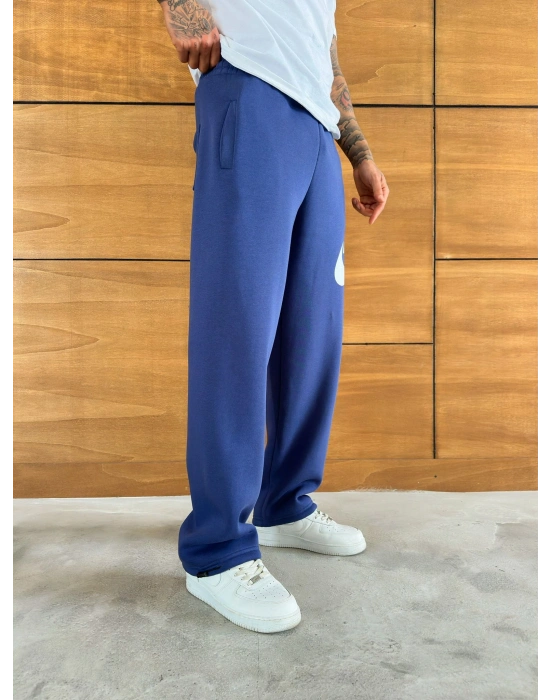 YAN BÜYÜK BASKI NK BAGGY EŞOFMAN MAVİ