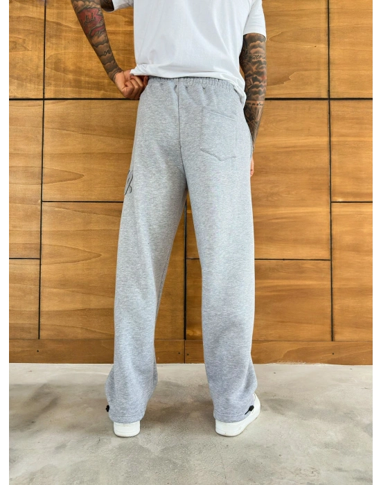 YAN BÜYÜK NAKIŞLI STW BAGGY EŞOFMAN GRİ