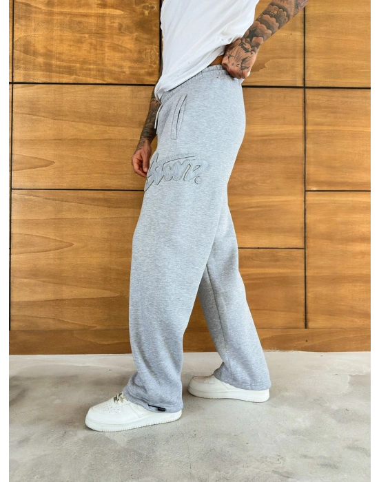 YAN BÜYÜK NAKIŞLI STW BAGGY EŞOFMAN GRİ