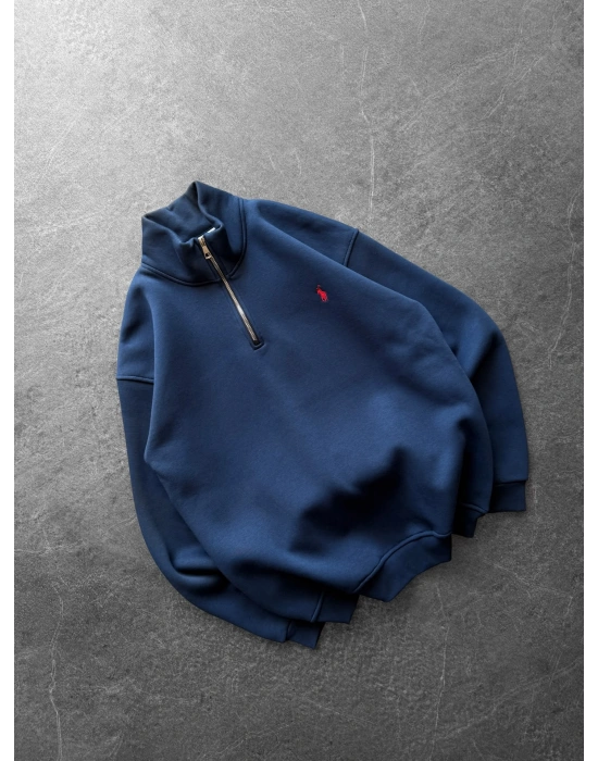 YARIM FERMUAR BASIC PL 3 İPLİK PAMUKLU SWEAT LACİ