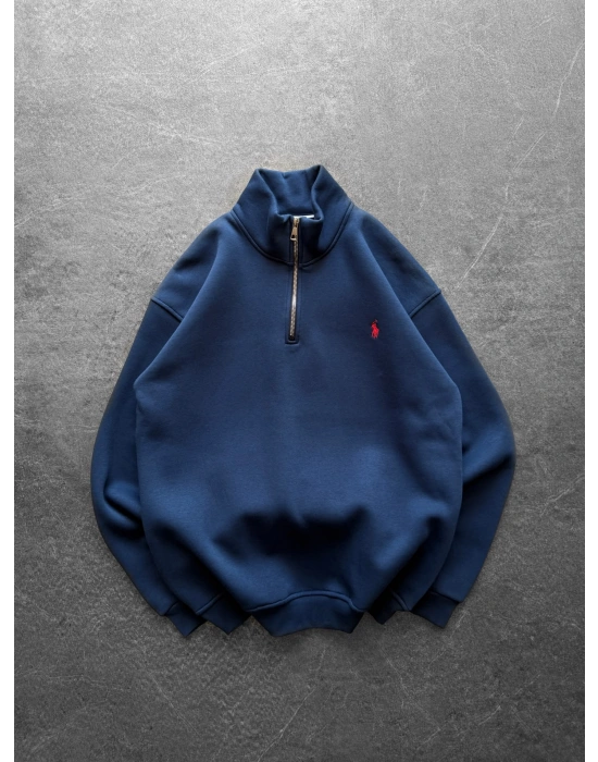 YARIM FERMUAR BASIC PL 3 İPLİK PAMUKLU SWEAT LACİ