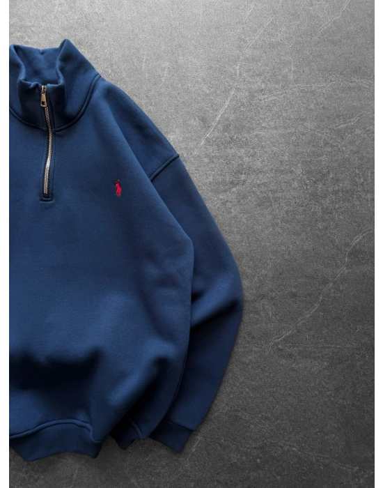 YARIM FERMUAR BASIC PL 3 İPLİK PAMUKLU SWEAT LACİ