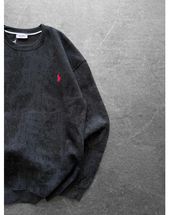 YIKAMALI PL 3 İPLİK PAMUKLU SWEAT SİYAH