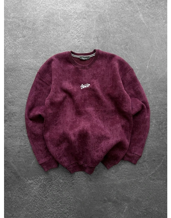 YIKAMALI STW BASİC SWEAT BORDO