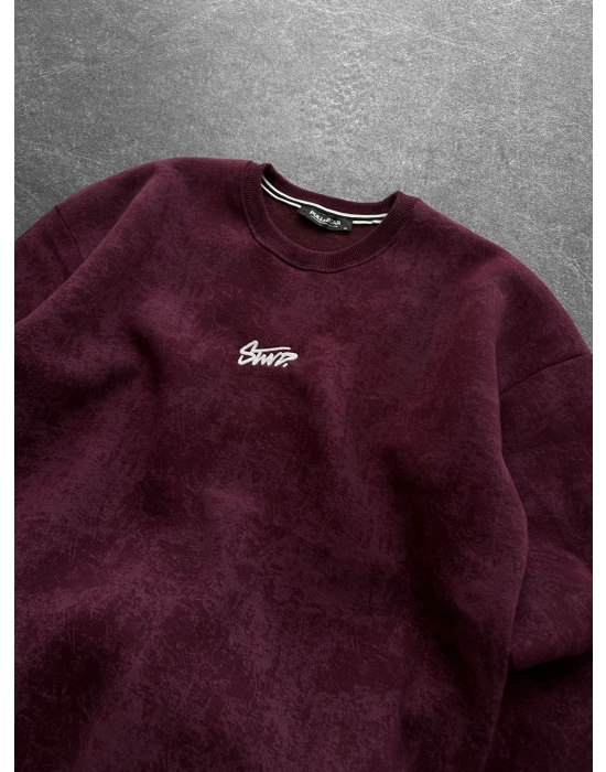 YIKAMALI STW BASİC SWEAT BORDO