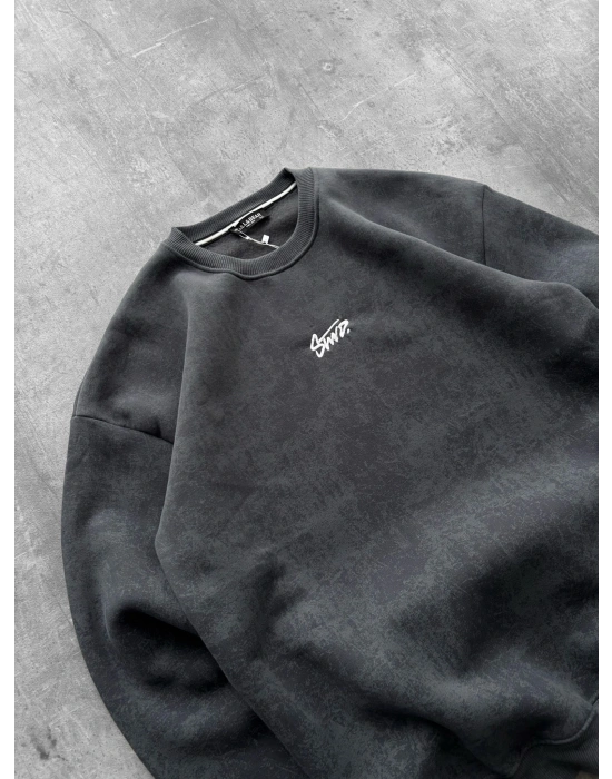 YIKAMALI STW BASİC SWEAT FÜME