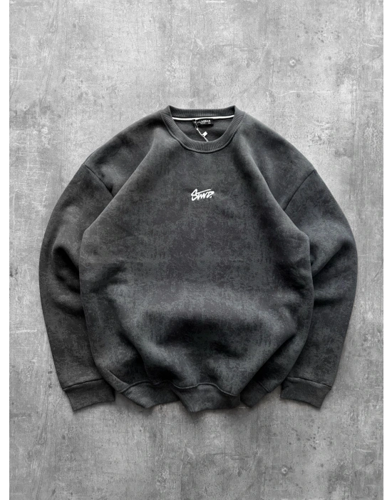 YIKAMALI STW BASİC SWEAT FÜME