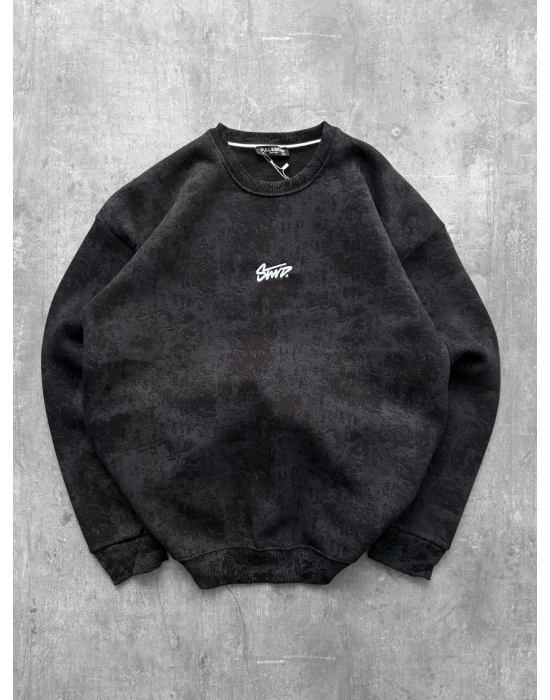 YIKAMALI STW BASİC SWEAT SİYAH