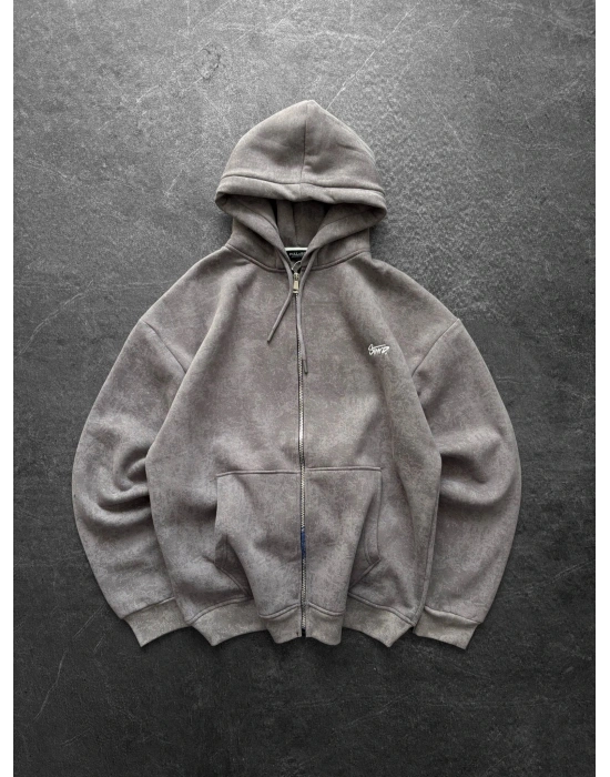 YIKAMALI STW OVERSİZE 3 İPLİK HIRKA GRİ