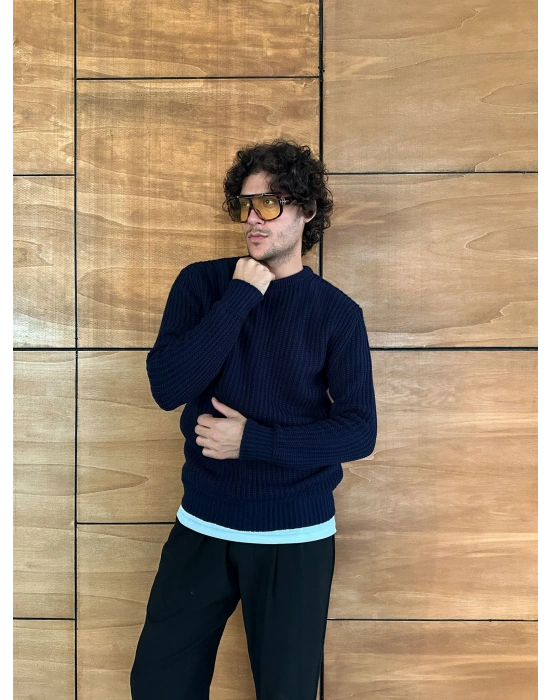 ZİNCİR FİTİLLİ BİSİKLET YAKA KAZAK LACİ