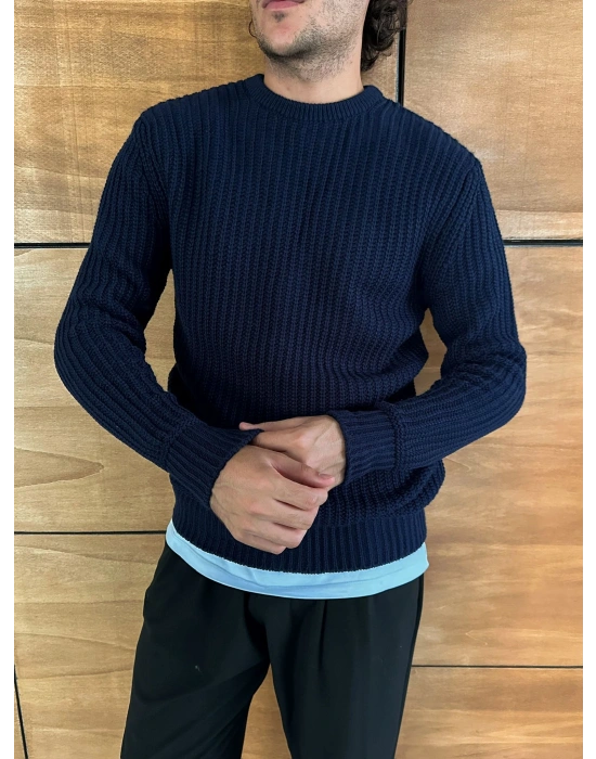 ZİNCİR FİTİLLİ BİSİKLET YAKA KAZAK LACİ