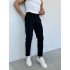 SLİM KALIP KUMAŞ PANTOLON SİYAH