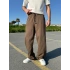 BAGGY KALIP GABARDİN KUMAŞ DS PANTOLON KAHVE