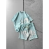SY BASKI ŞORTLU İLP OVERSİZE TAKIM BEBE MAVİ