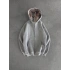 BB NAKIŞLI OVERSİZE 3 İPLİK PAMUKLU HIRKA GRİ