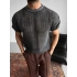 BİSİKLET YAKA RAHAT KALIP KROŞE TİŞÖRT SİYAH