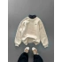 BOYUNLUK DETAY 3 İPLİK PAMUKLU KUMAŞ OVERSİZE SWEAT KREM