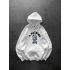 BP MAVİ BASKI 3 İPLİK PAMUKLU KUMAŞ OVERSİZE SWEAT BEYAZ