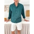 Gİ KLASİK OVERSİZE GÖMLEK YOSUN YEŞİLİ