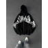 GRAFİTİ 3 İPLİK PAMUKLU OVERSİZE HIRKA SİYAH