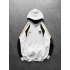 İTALY SERİTLİ 3 İPLİK KAPÜŞONLU SWEAT BEYAZ