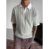 KALIN DÜZ ÇİZGİLİ POLO YAKA TİŞÖRT BEYAZ