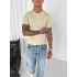 LAGOS KALIN ŞERİT SLİM TİŞÖRT KREM
