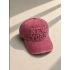 NEW YORK YIKAMALI YIRTIKLI ŞAPKA PEMBE