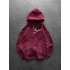 NK YIKAMA 3 İPLİK ŞARDONLU KAPÜŞONLU SWEAT BORDO