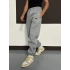 ÖZEL SERİ NK BASKI PAÇA LASTİKLİ EŞOFMAN ALTI GRİ