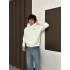 ÖZEL SERİ NK YARI REFLEKTÖRLÜ OVERSİZE KAPÜŞONLU SWEAT BEYAZ