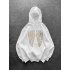 PULLU KANAT 3 İPLİK PAMUKLU KUMAŞ SWEAT BEYAZ
