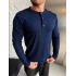 HENLEY YAKA FİTİLLİ UZUN KOLLU SLİM BADİ LACİ