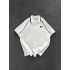 STW POLO YAKA BIYELI CP OVERSIZE TSHIRT BEYAZ